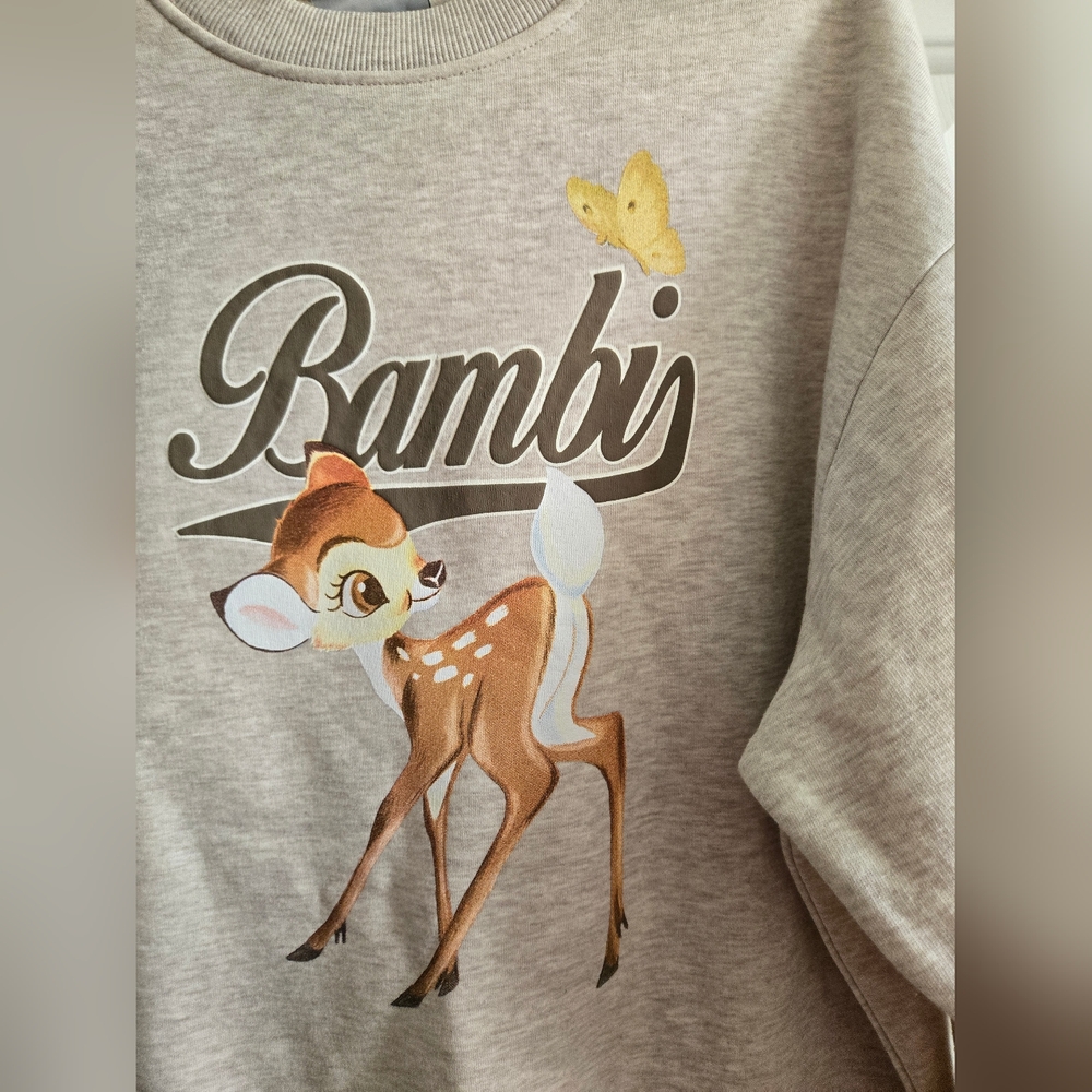 Disney Bambi Graphic Sweatshirt - Beige - Oatmeal Color, Nude - Picture 2 of 3